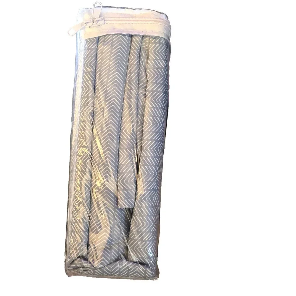 Signature Collection King Sheet Set Gray Chevron Brushed Microfiber New Bedding